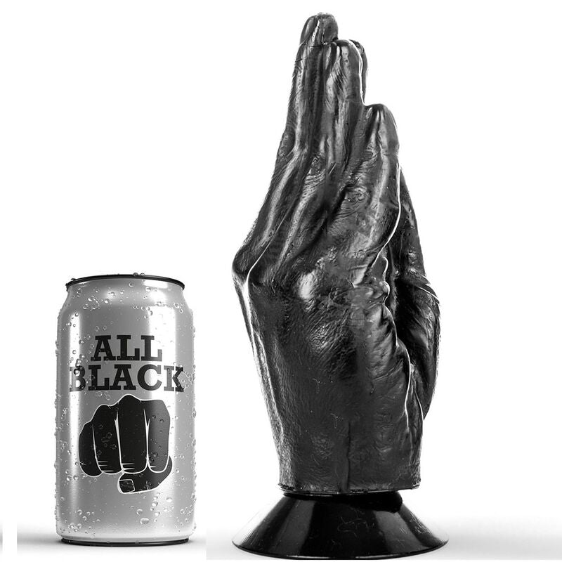 ALL BLACK DILDO FISTING 21 CM i svart PVC
