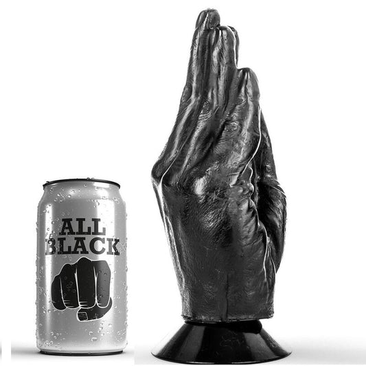 ALL BLACK DILDO FISTING 21 CM i svart PVC