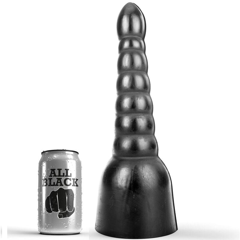ALL BLACK DILDO 34 CM i PVC-material
