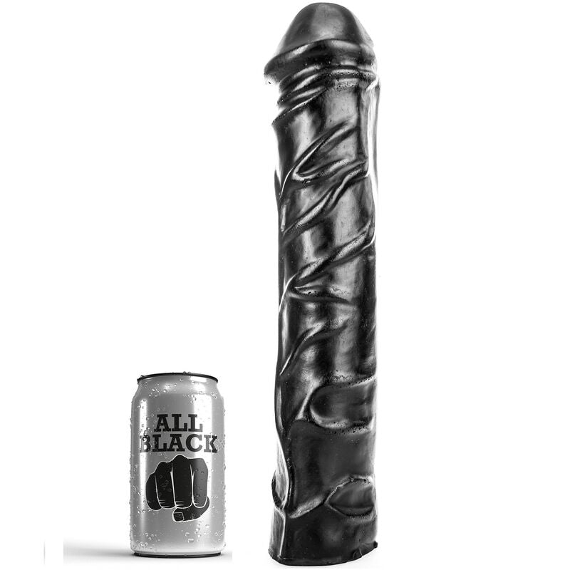 ALL BLACK gigantisk soft fisting dildo 32 cm