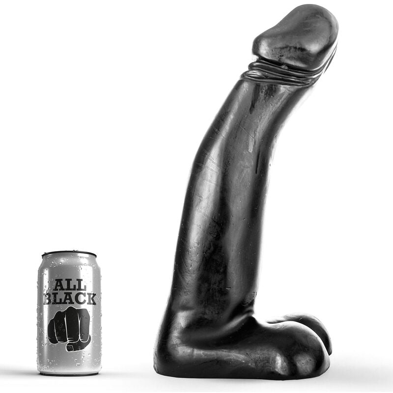 ALL BLACK realistisk svart fisting dildo 29 cm