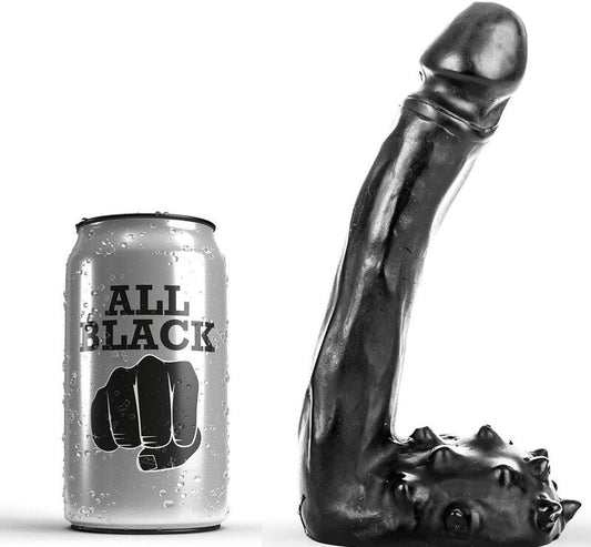 All Black realistisk dildo 19 cm