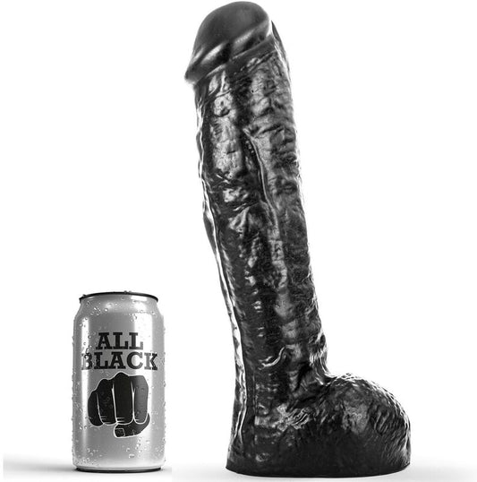 ALL BLACK DONG 29 CM, en svart dildo med tjockt skaft