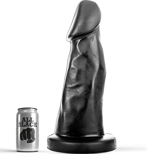 ALL BLACK DONG 27 CM, en svart dildo med kurvor