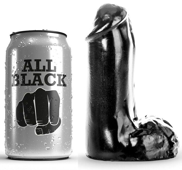 ALL BLACK Dildo Realistisk 13 cm