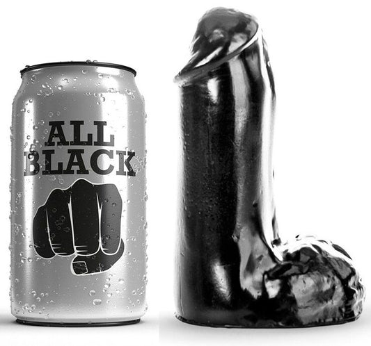 ALL BLACK Dildo Realistisk 13 cm
