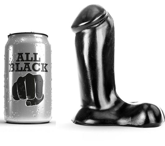 All Black realistisk dildo 14 cm