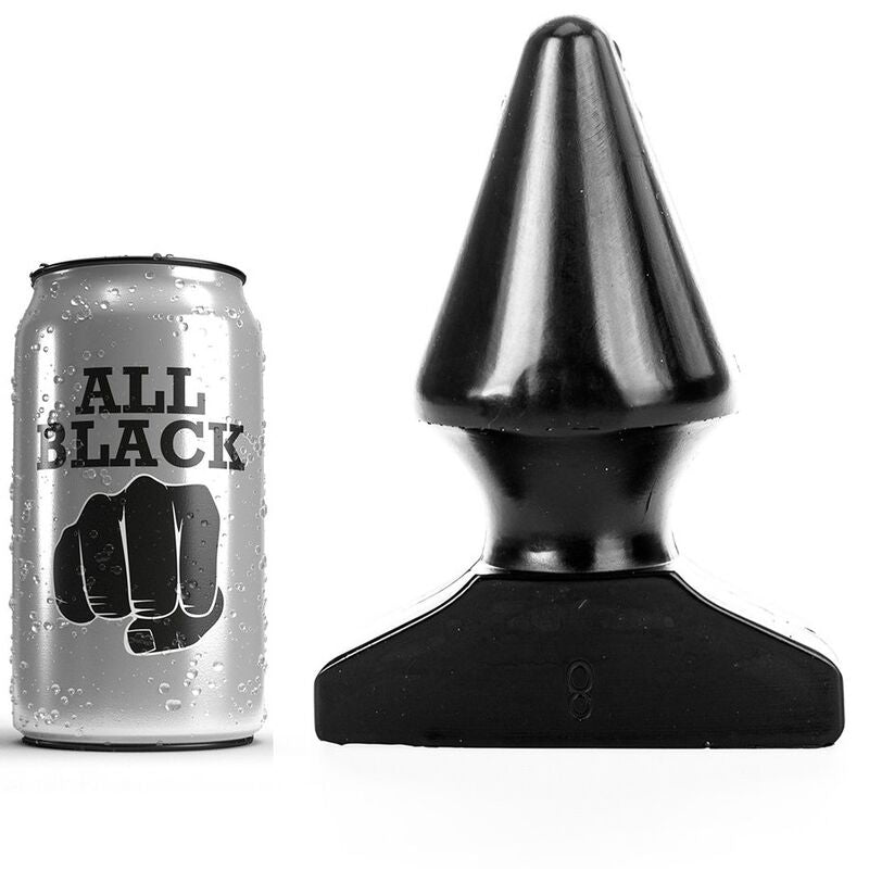 ALL BLACK analplugg 17 cm, konformad och vattentålig