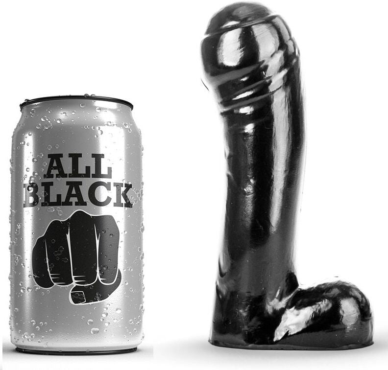 ALL BLACK Dildo 15 cm i svart