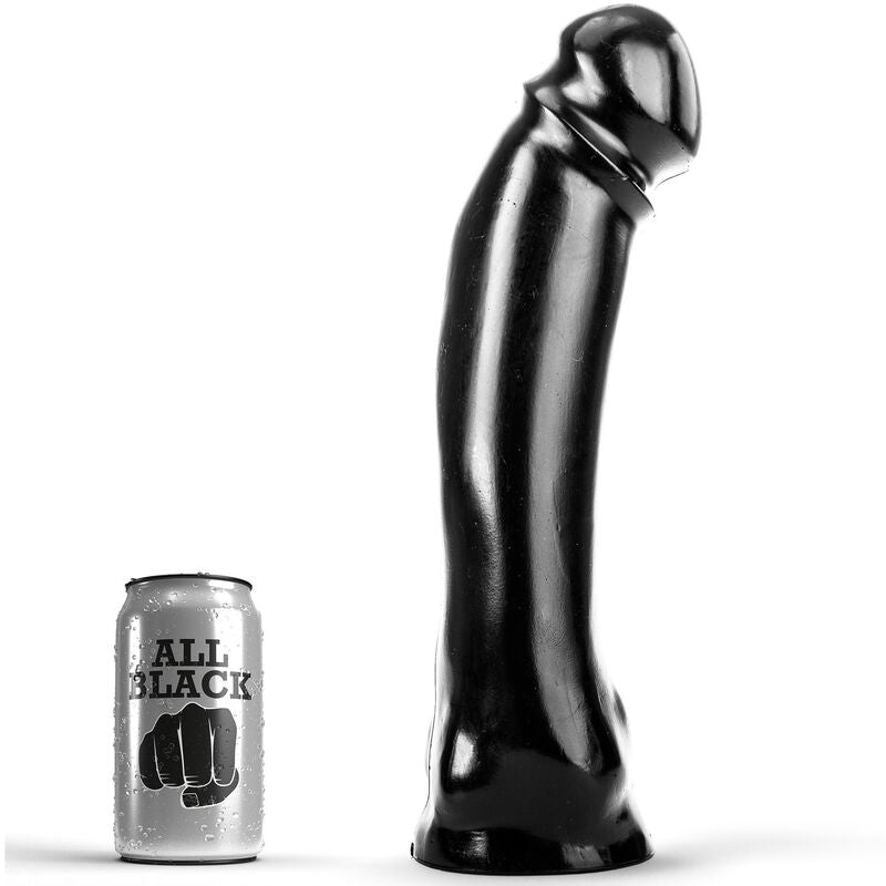 ALL BLACK DONG 33 CM, dildo för vaginal och anal användning
