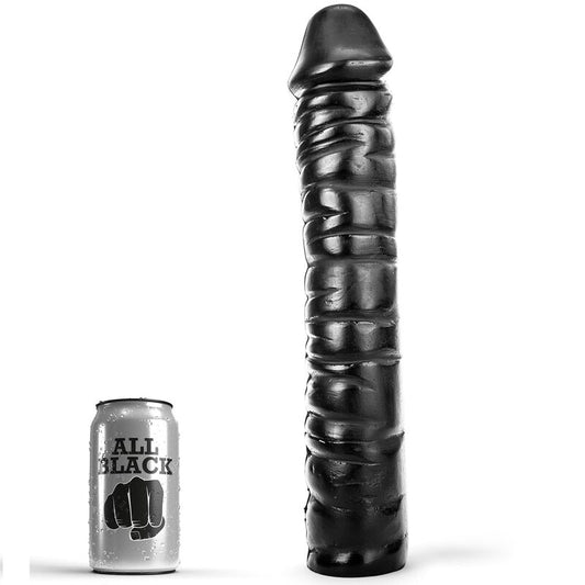 ALL BLACK DONG 38 CM, dildo för vaginal och anal användning