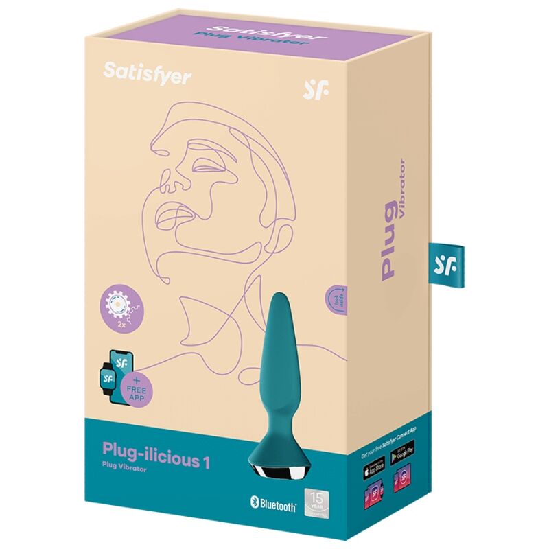 Satisfyer Plug Ilicious 1 vibrator i grön färg