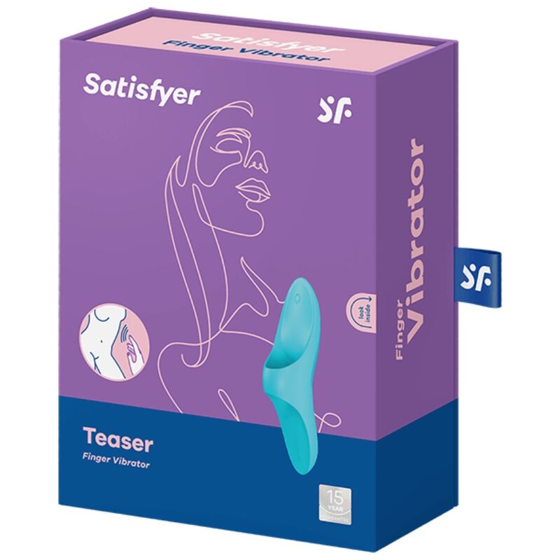 Satisfyer Teaser finger vibrator i blått