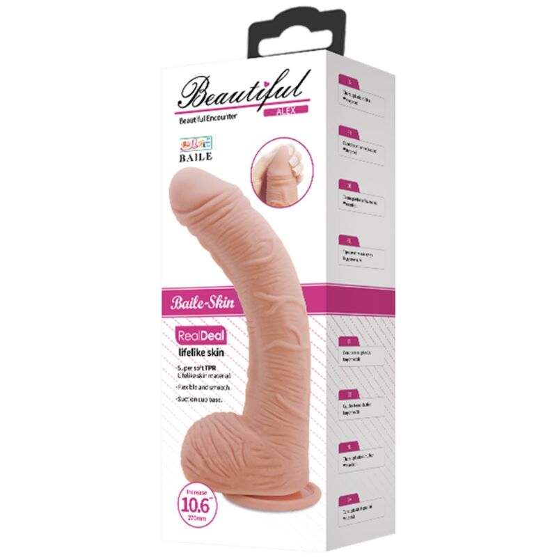 BAILE ALEX realistisk dildo med sugkopp 27 cm