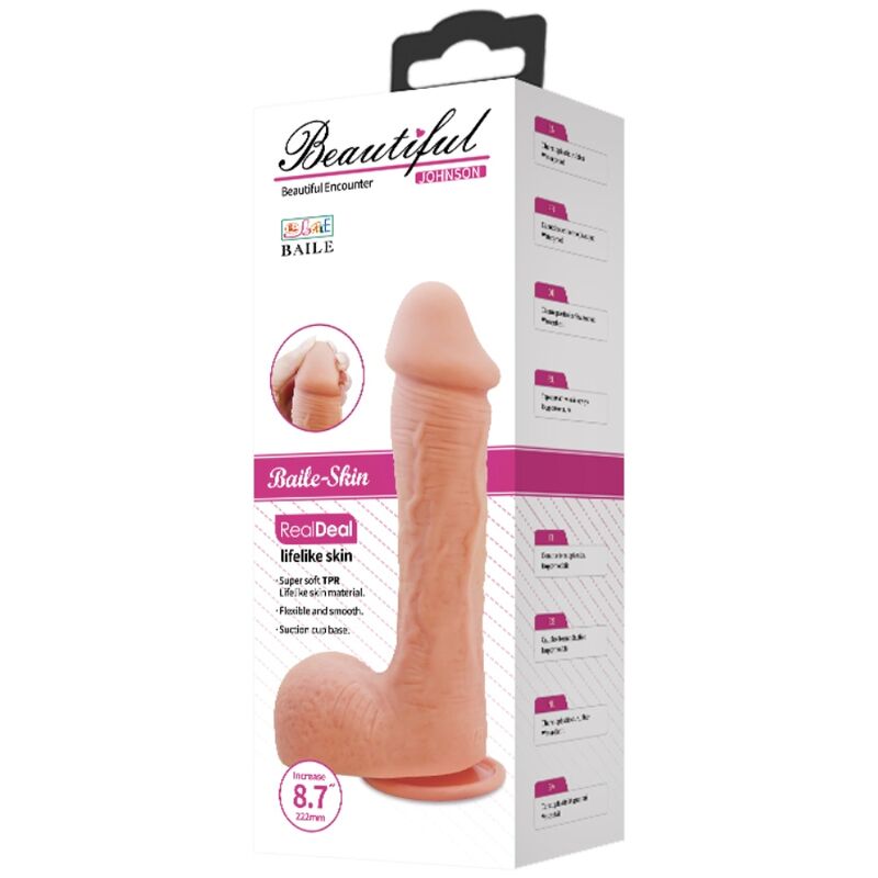 BAILE Johnson realistisk hud dildo 22 cm