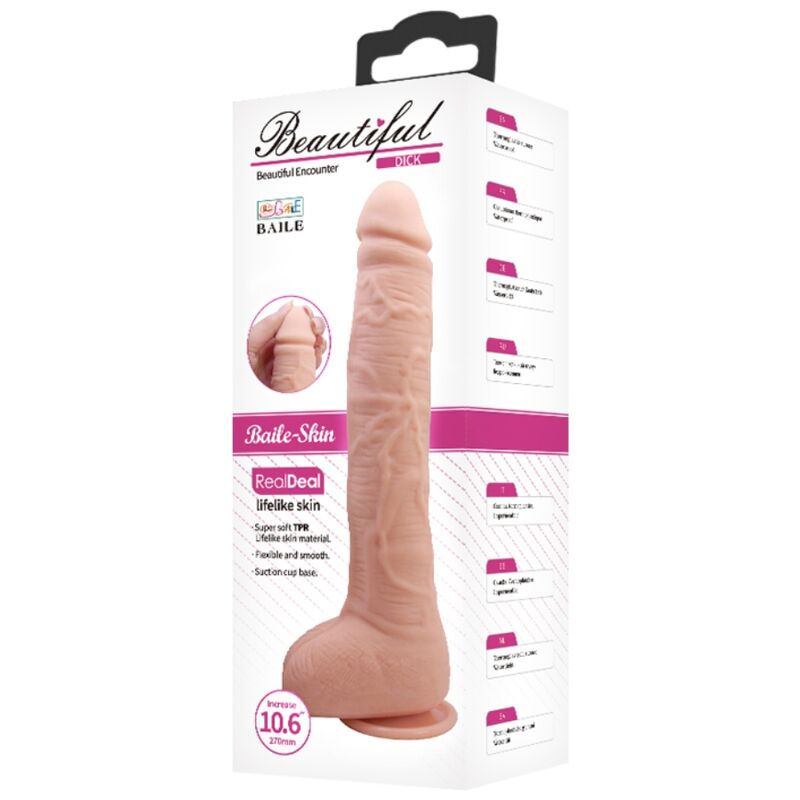 BAILE flexibel realistisk dildo 28 cm
