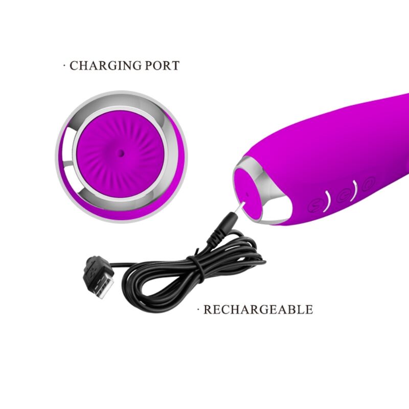 Lila roterande kanin vibrator från Pretty Love
