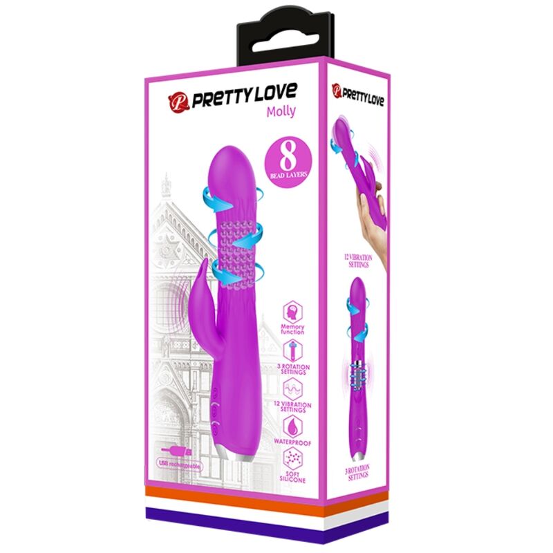 Lila roterande kanin vibrator från Pretty Love