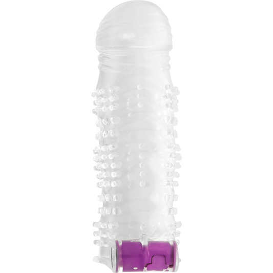 Texturerad penisfodral med vibrerande bullet från OHMAMA