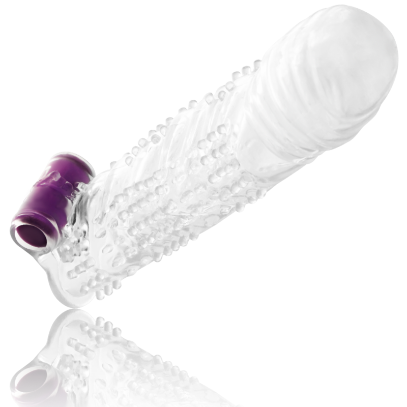 OHMAMA - Texturerad penisfodral med vibrerande bullet