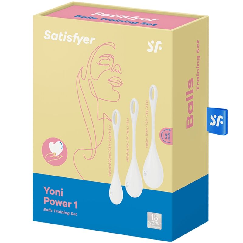 Satisfyer Yoni Power 1 träningsset i vitt