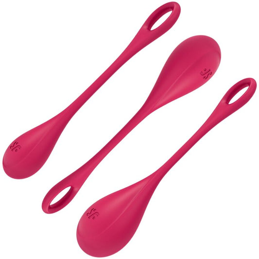 Satisfyer Yoni Power 1 träningsset i röd färg