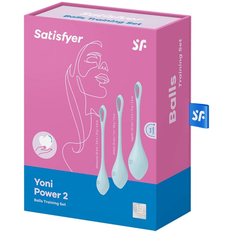 SATISFYER - YONI POWER 2 TRÄNINGSSÄTT BLÅ