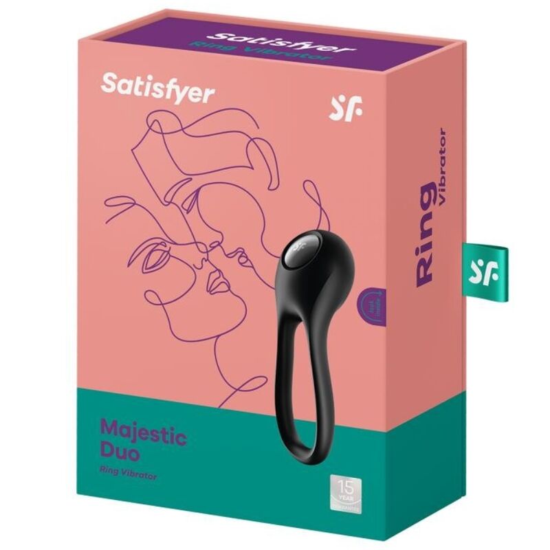 Satisfyer Majestic Duo ringvibrator i svart