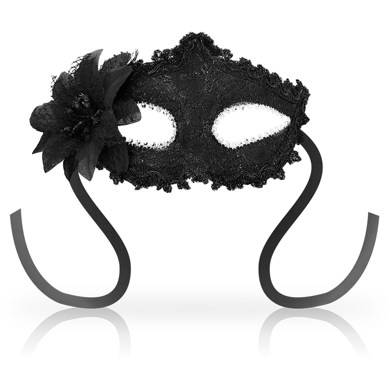OHMAMA - ANTIZAZ MASKER VENETIANSK STIL SIDOFLOWER - SVART
