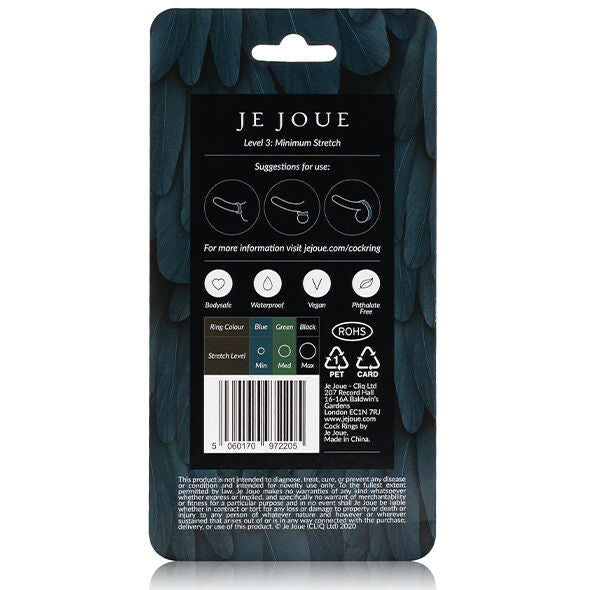 JE JOUE - Blå silikonring - Minimum strypning