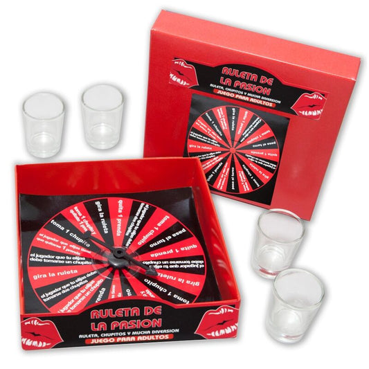 Diablo Picante Passion Roulette Shots Game med shotglas och roulette
