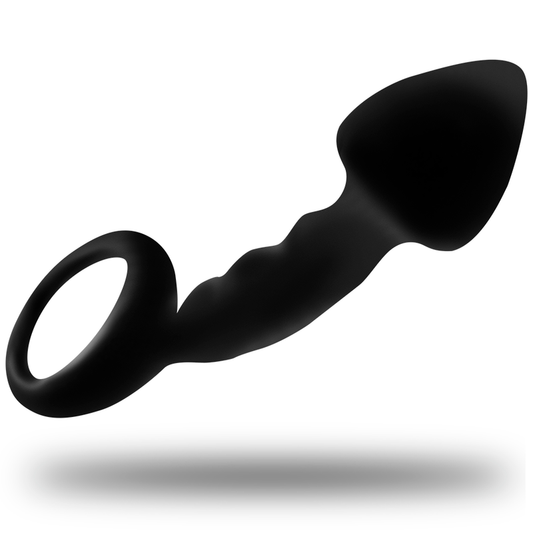 OHMAMA - Ribbad analplugg med ring
