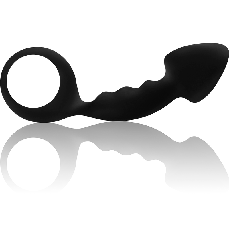 OHMAMA - Ribbad analplugg med ring