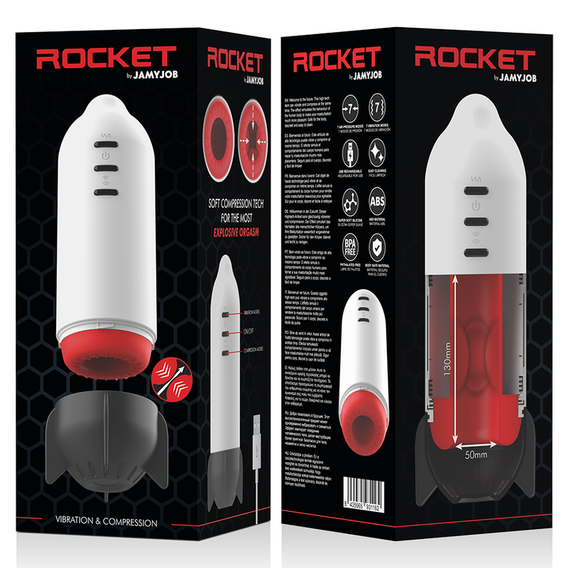 JAMYJOB Rocket Masturbator med mjuk kompression och vibration