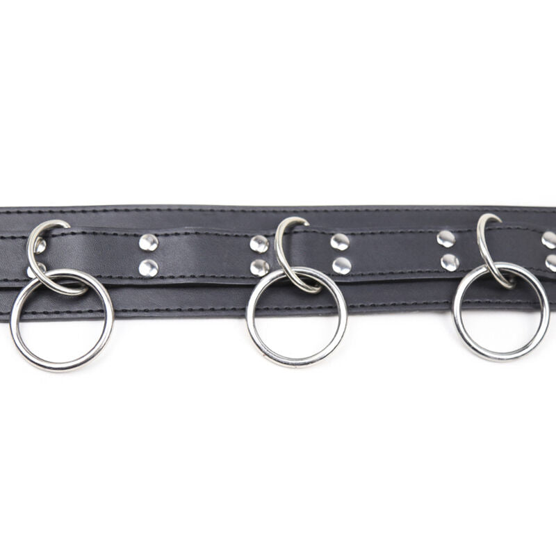 OHMAMA FETISH halsband för underkastelse med 3 ringar