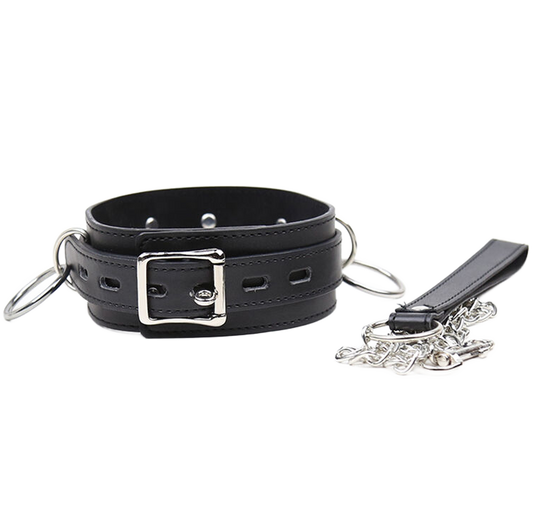 OHMAMA FETISH halsband för underkastelse med 3 ringar