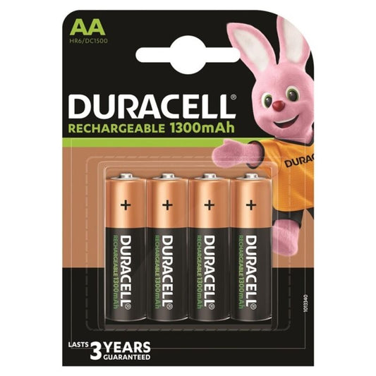 DURACELL laddningsbart batteri HR6 AA 1300mAh 4-pack