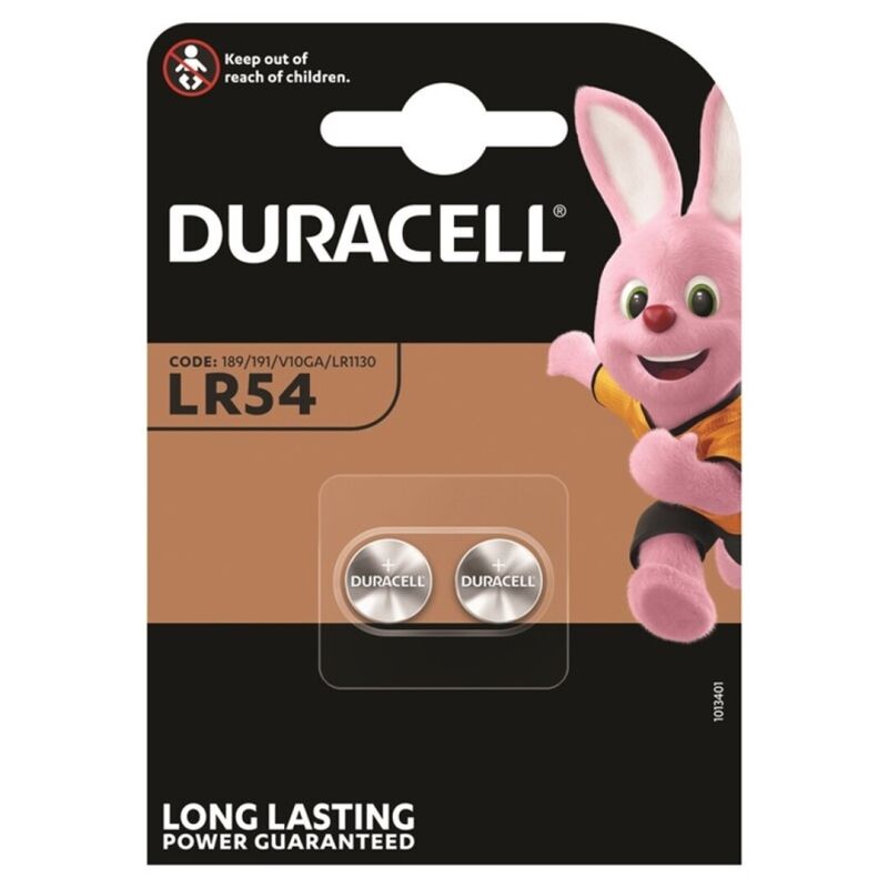 DURACELL alkaliskt knappbatteri LR54 LR1130 AG10 1,5V