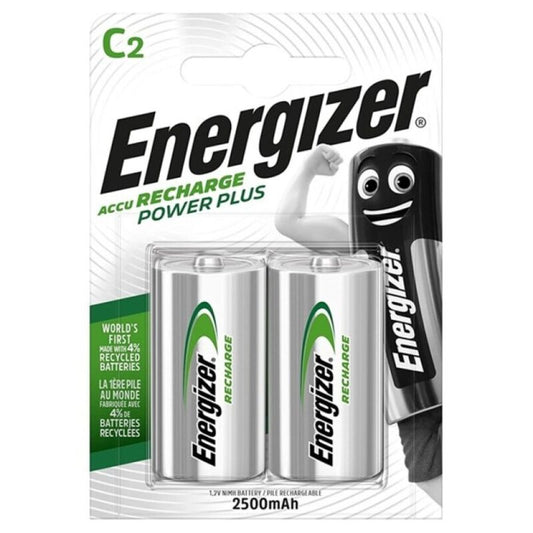 Energizer Power Plus uppladdningsbart C-batteri 2500mAh 2-pack