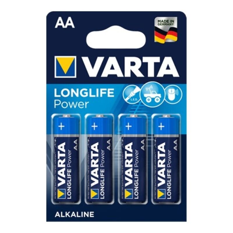VARTA - LONGLIFE POWER ALKALINE BATTERI AA LR6 4 ENHETER