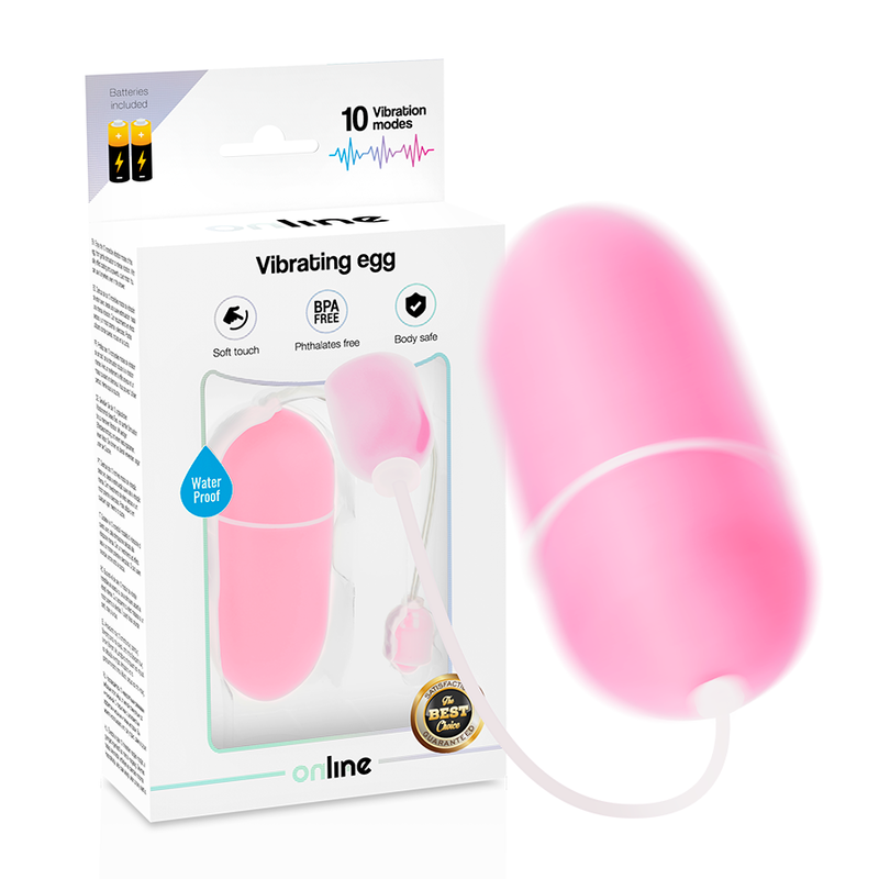 Vattentätt vibrerande ägg i rosa