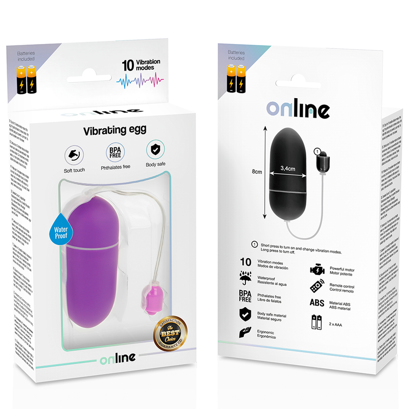 Vattentätt vibrerande ägg i lila färg