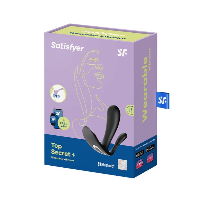 Satisfyer Top Secret + vibrator i svart