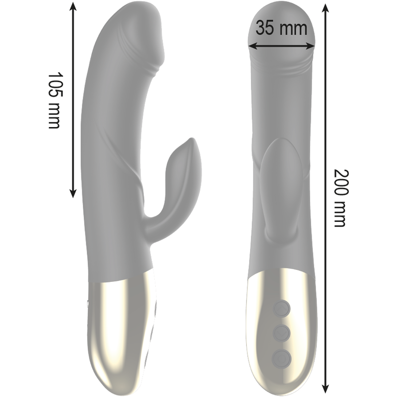 IBIZA kraftfull anatomisk vibrator med kanin