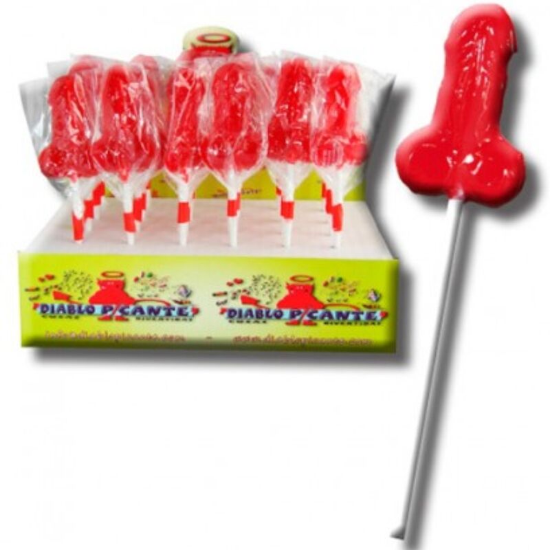 Jordgubbs smak gummy penisformad lollipop