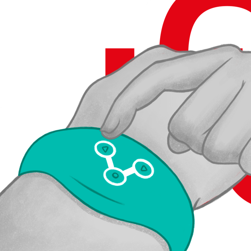 WATCHME trådlös teknologi klocka i aquamarine