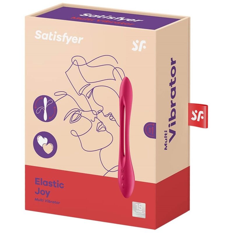 Satisfyer Elastic Joy Multi Vibrator i röd färg