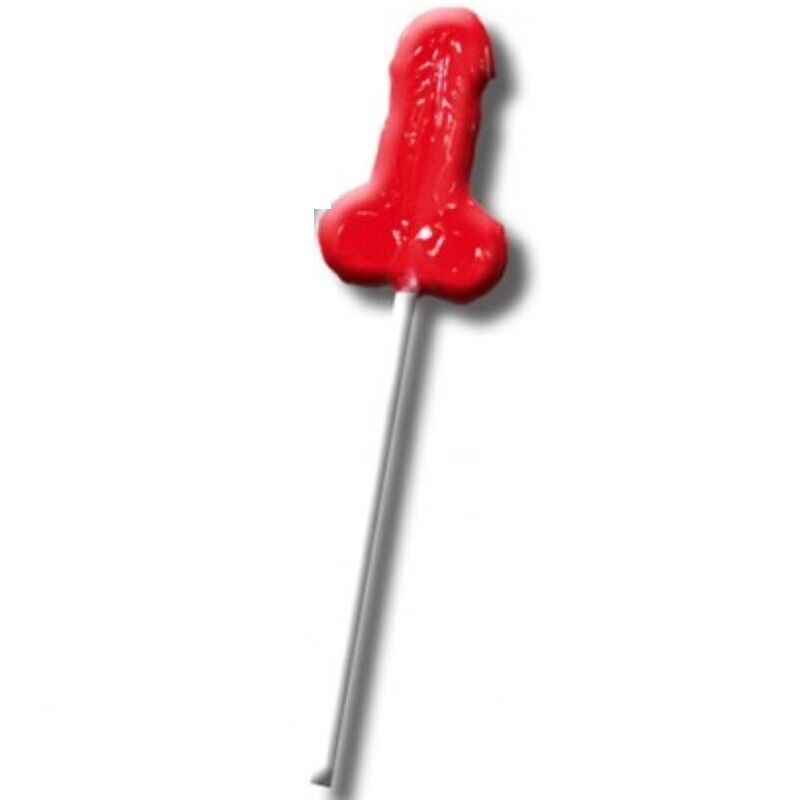 Jordgubbs smak gummy penisformad lollipop