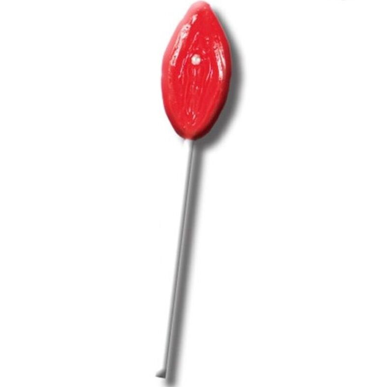 Diablo Goloso Gummy Lip Lollipop med jordgubbs smak