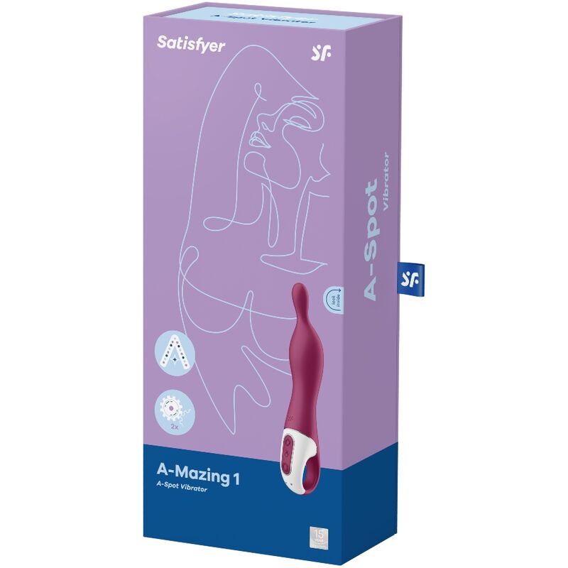 Satisfyer A-Mazing 1 Aspot Vibrator i färgen berry